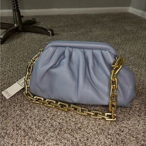 Urban Expressions Lilac Clutch with Gold Chain